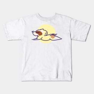 Cute Racoon Animal Yoga #3 Round Edition Kids T-Shirt